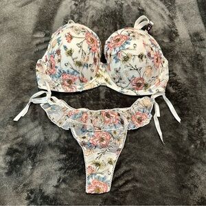 Victoria's Secret Floral Lace Set